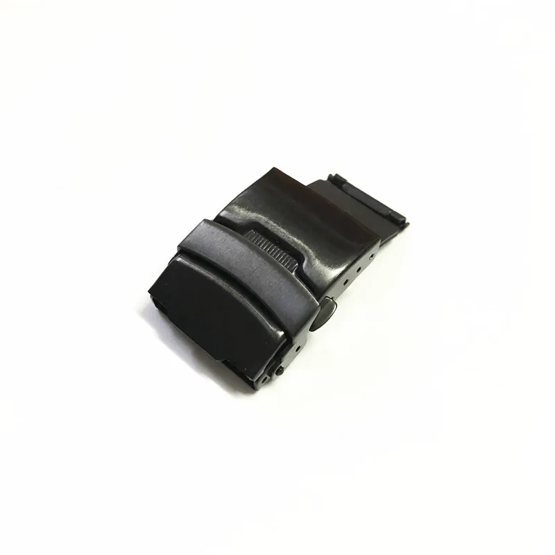 

18mm 18mm 20mm 22mm 24mm Black 316L Stainless Steel Fold Safety Solid Milled Clasp Buckle Clasp Fit Seiko Dive Watch