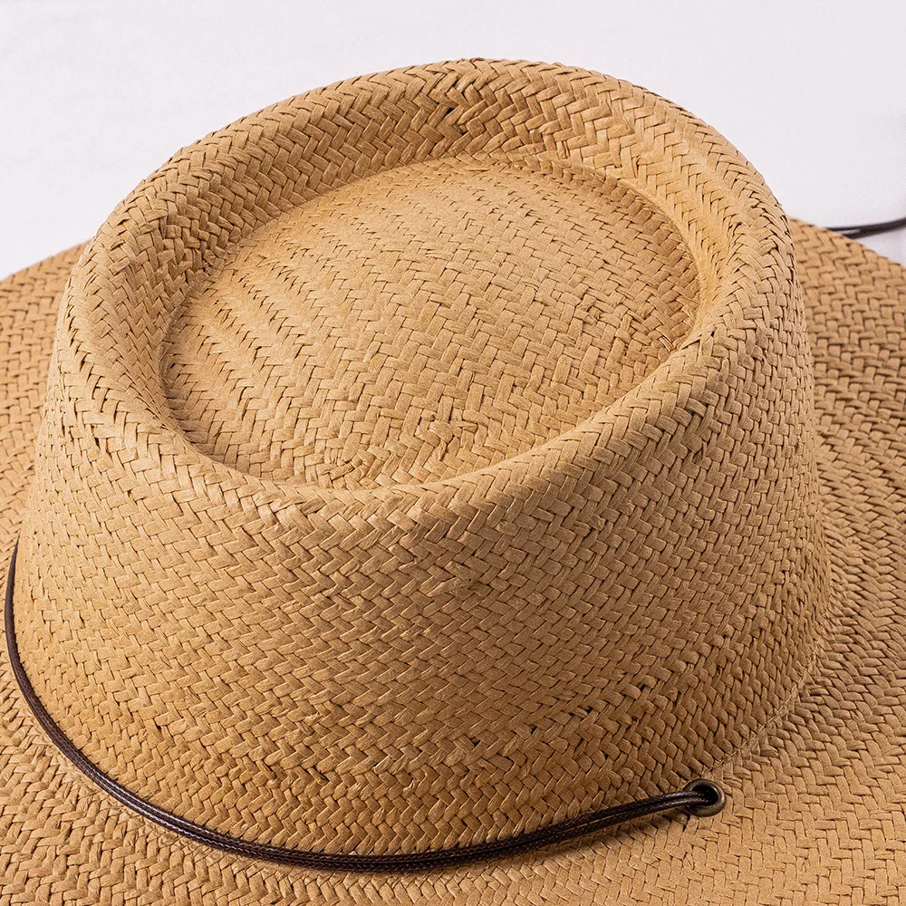USPOP Круглая соломенная шляпа с ремешками