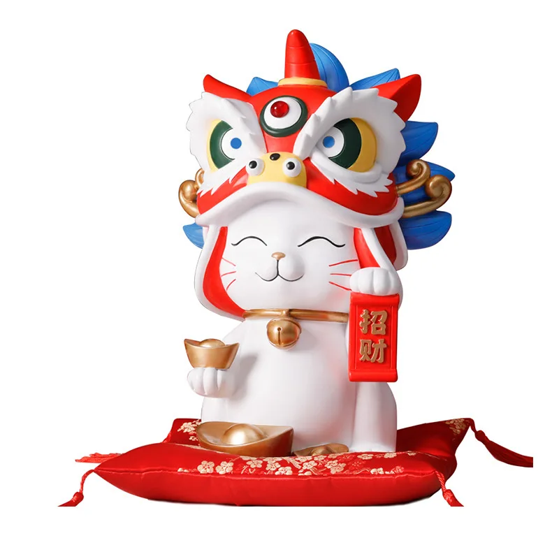 Запретный город танец льва Lucky Cat Домашний декор из смолы Подарки на открытие