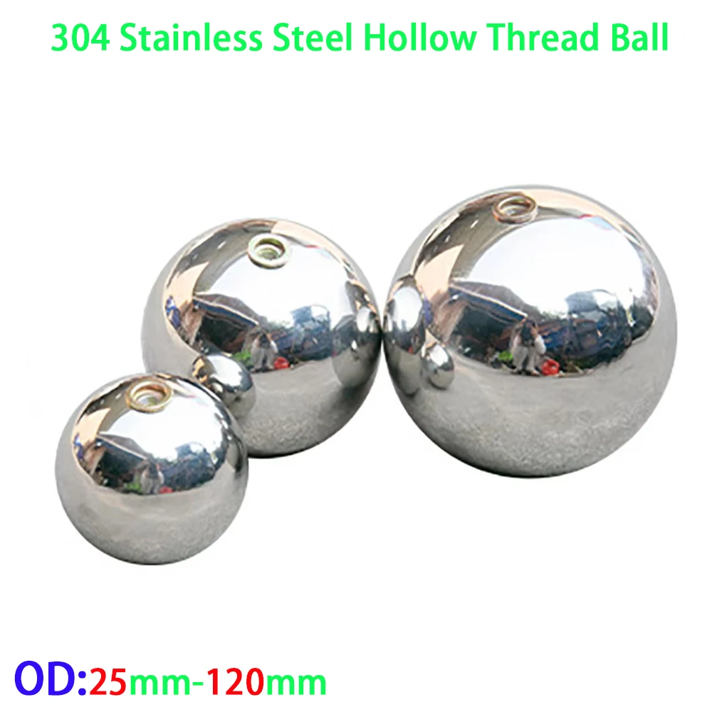

1 шт., полая шаровая стенка из нержавеющей стали 304, толщина 1 мм, метрическая резьба со сквозным отверстием M5 M6 M8 M10, металлическое зеркало, декоративный подвесной шар