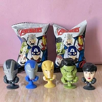 avengers figurine hulk iron man captain america mystery box mini sucker doll unpacking surprise blind bag kids toys model gift