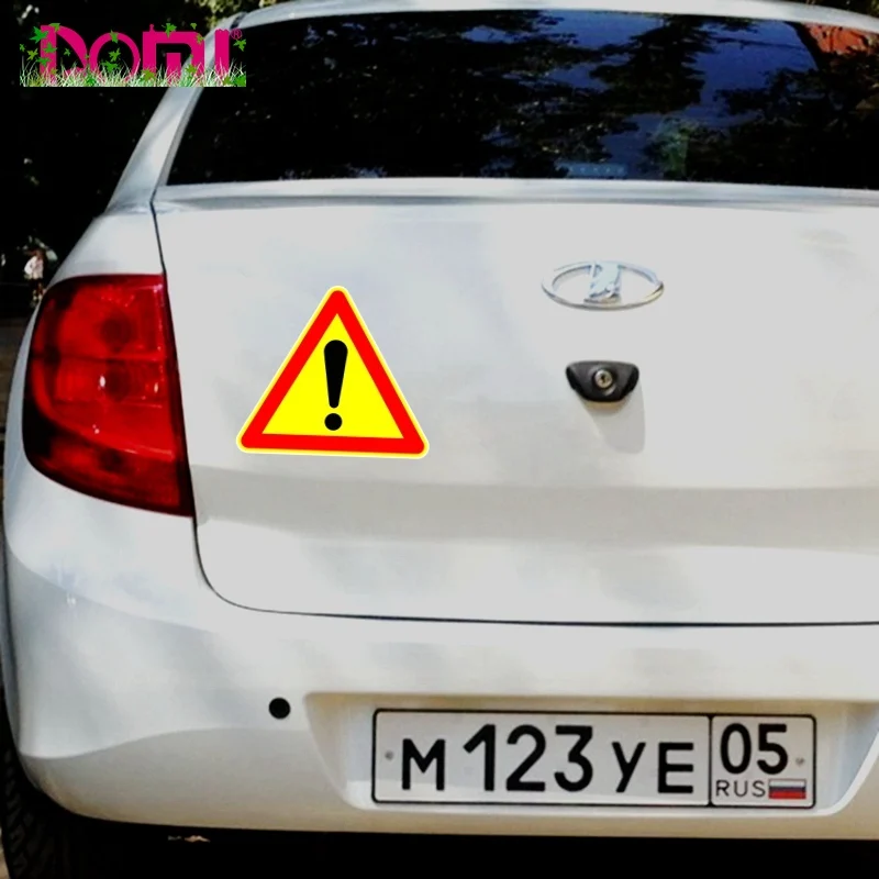 

Warning Exclamation Mark Car Sticker PVC Coloful Decals Motorcycle Accessories Sticker Windshield Bumper Helmet Trunk Wall Decal