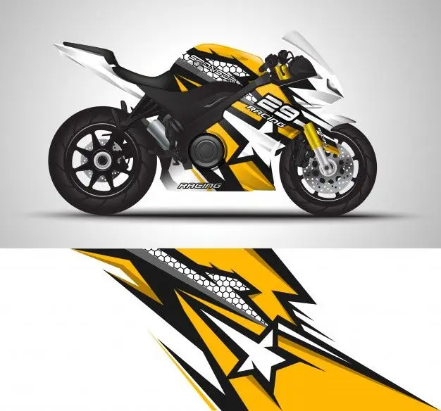 

Custom Motorcycle Foil Door Side Decals For Any Motorcycle Vinyl Graphics Cartoon Custom Auto Parts Full Body Car Decals