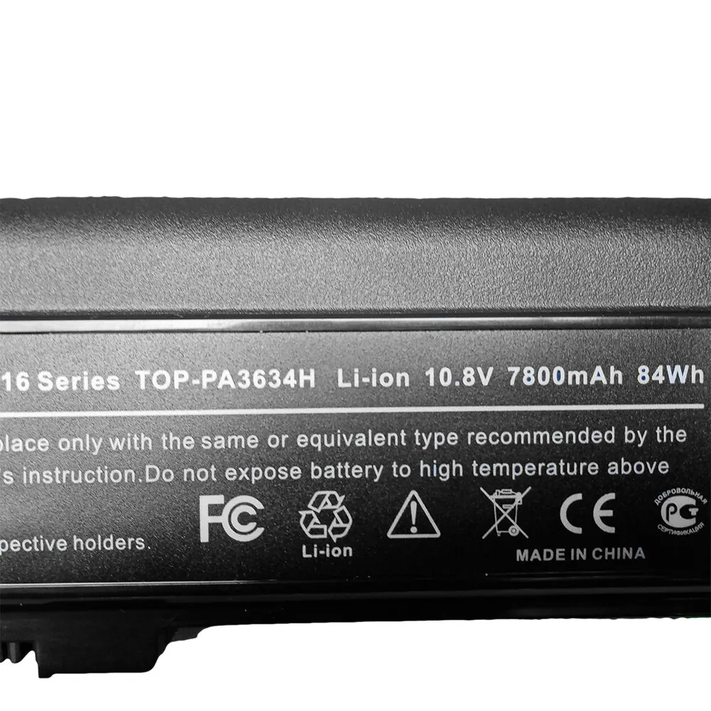 Аккумуляторная батарея TopON TOP-PA3634H для ноутбука TOSHIBA SATELLITE PRO A660 M300 T110 EQUIUM U400 SERIES. 10.8V