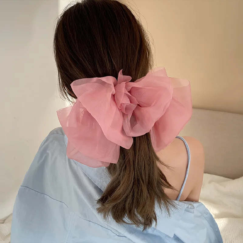 

Однотонная шпилька для волос в Корейском стиле для женщин и девушек, большая шпилька для волос с косичкой для женщин и девушек, элегантные атласные аксессуары для волос