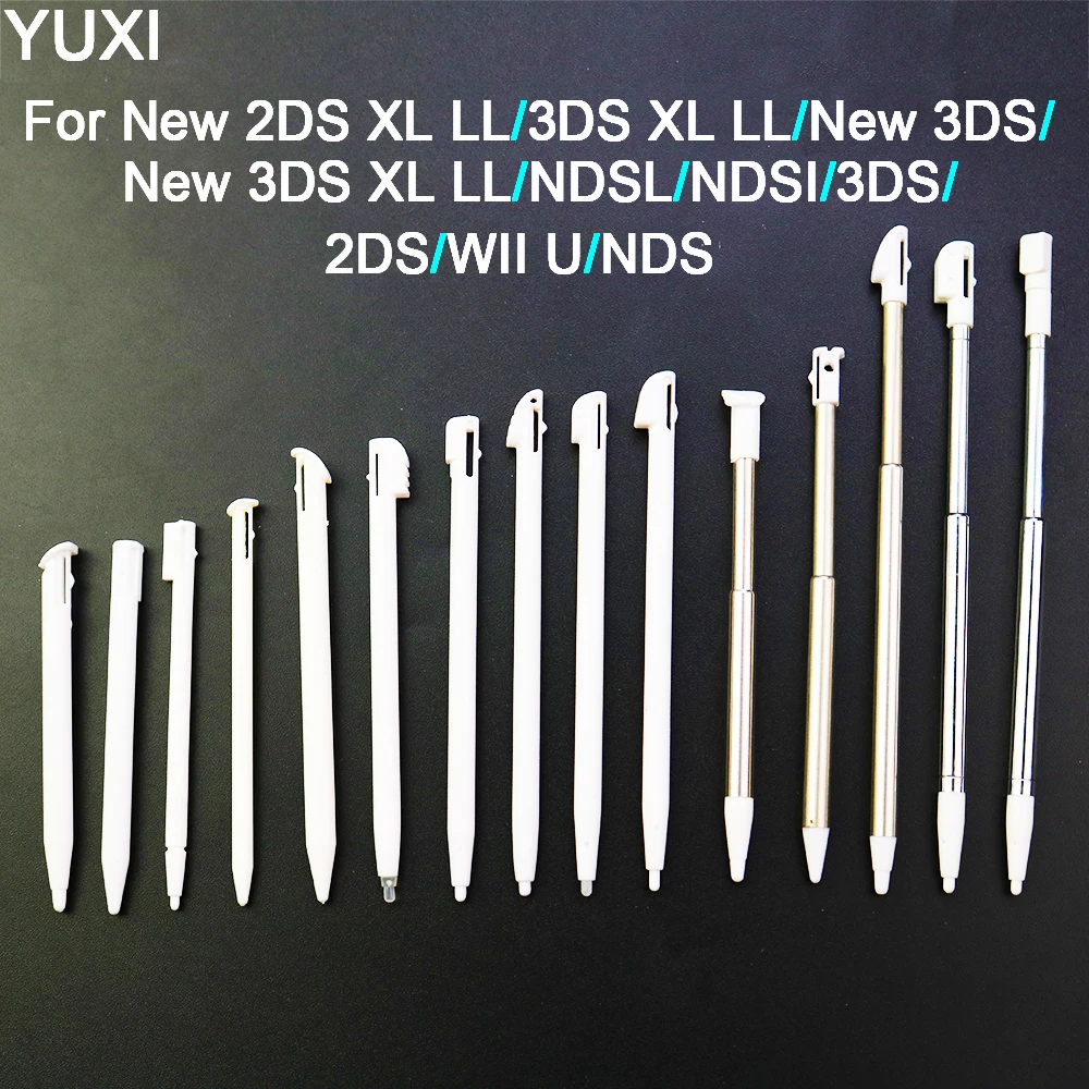 Metal Adjustable Stylus Pens For Nintendo New 3DS XL LL/2DS LL XL NDSL DS Lite NDSi NDS Wii U 2DS 3DS Plastic Stylus Touch Pen