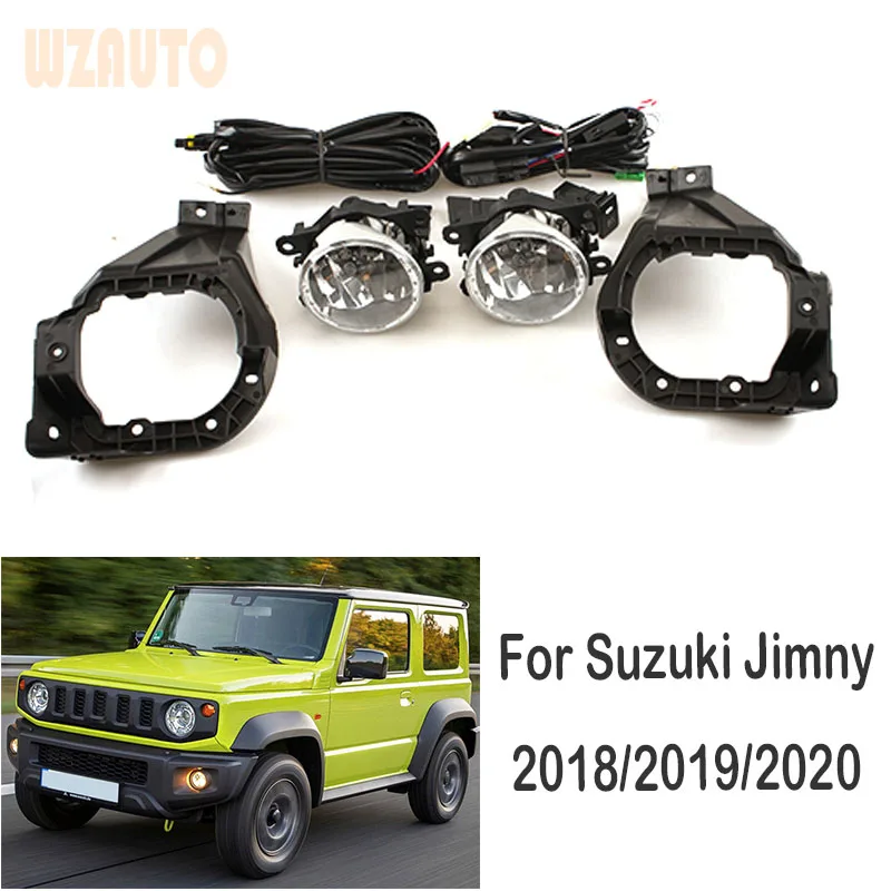 

1 Set Front Bumper Lamp Halogen Daytime Running Fog Light Assy With Wiring Switch Harness For Suzuki Jimny 2018 2019 2020