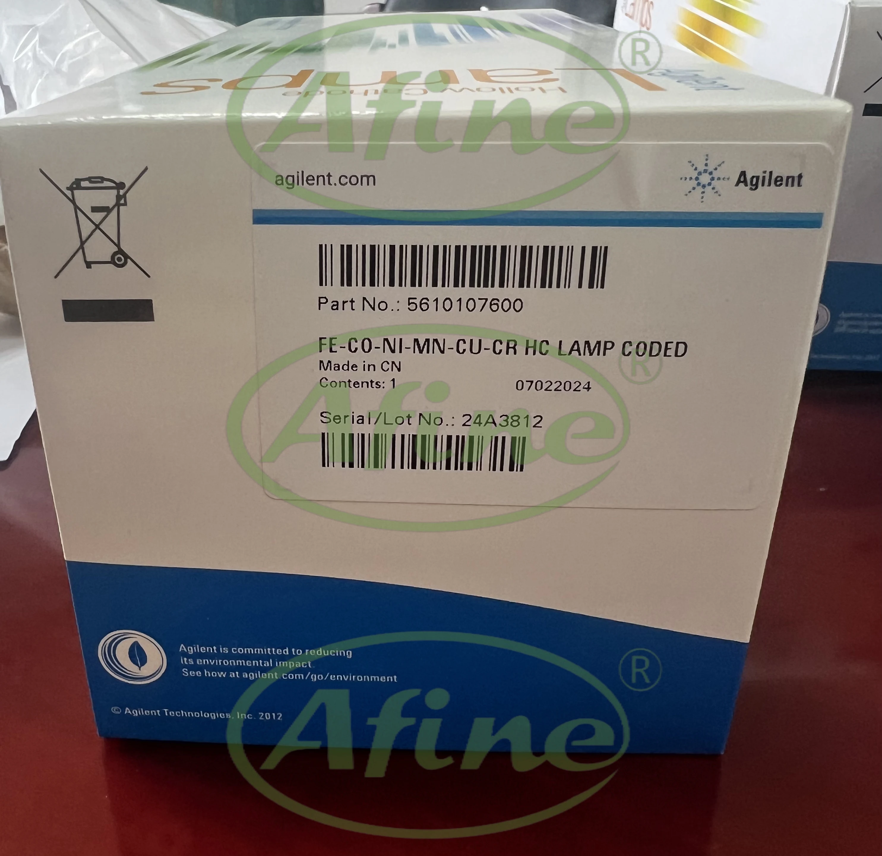 AFINE Agilent 5610107600 кодированная многоэлементная лампа с полым катодом
