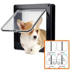 Умная безопасная откидная дверь для домашних животных, 4-ходовой замок из АБС-пластика, стандартное направление, для собак и кошек, 5 цветов, SMLXL