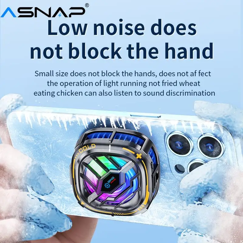 ASNAP кулер для телефона магнитный полупроводниковый радиатор с зажимом на спине RGB