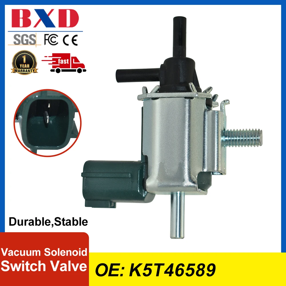 

Vacuum Solenoid Switch Valve K5T46589 K5T46590 K5T46595 For Mazda Protege 1999-2001 1.6L, Mazda6 2003-2008 2.3L L4