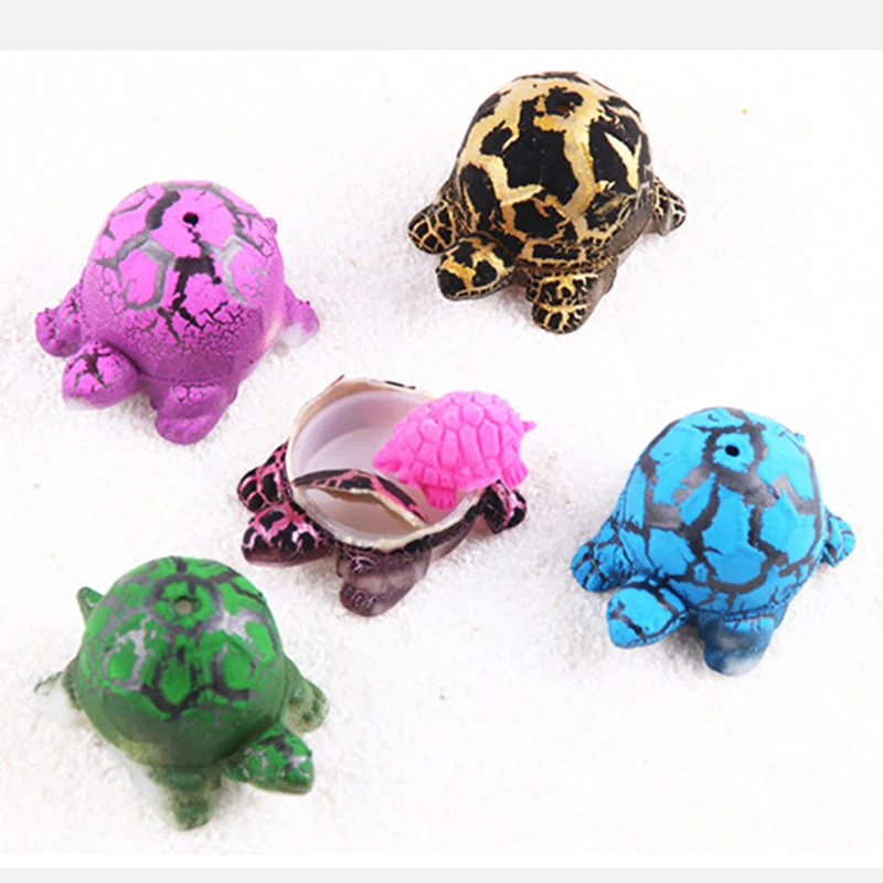

Creative 6Pcs/set Tortoise Model Hatch Gags Practical Jokes Bubble Big Turtle Magic Hatching Eggs for Baby Early Educational