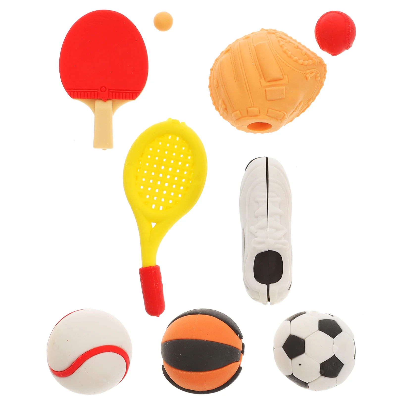

25 Pcs Simulation Ball Adorable Tiny Eraser Mini Footballs Kids Shaped Decor House Ornament Foam Basketball School Stationery