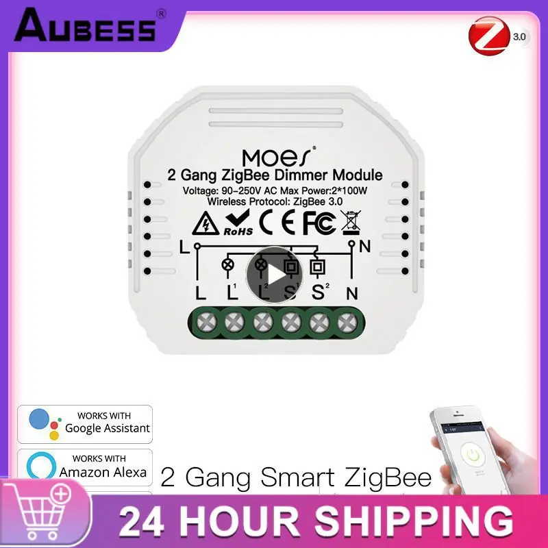 

2/3/5PCS Work With Alexa Google Home Diy Tuya Switches Voice Control Dimmable Zigbee Switch Mini Smart Home Ac 90-250v Switches