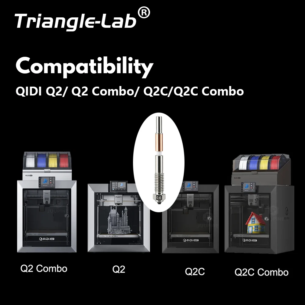 Фото Триангллаб ® Биметаллические сопла для QIDI Q2/Q2C 0.2/0.4/0.6/0.8 мм, быстросъемные, с интегрированной керамической изоляцией №5