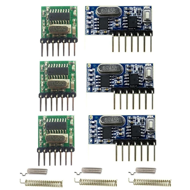 

Wireless RX480E-4WQB 433Mhz RF Module Transmitter And Receiver 15 Sets 4 Channel Output Link Kit For Remote Control