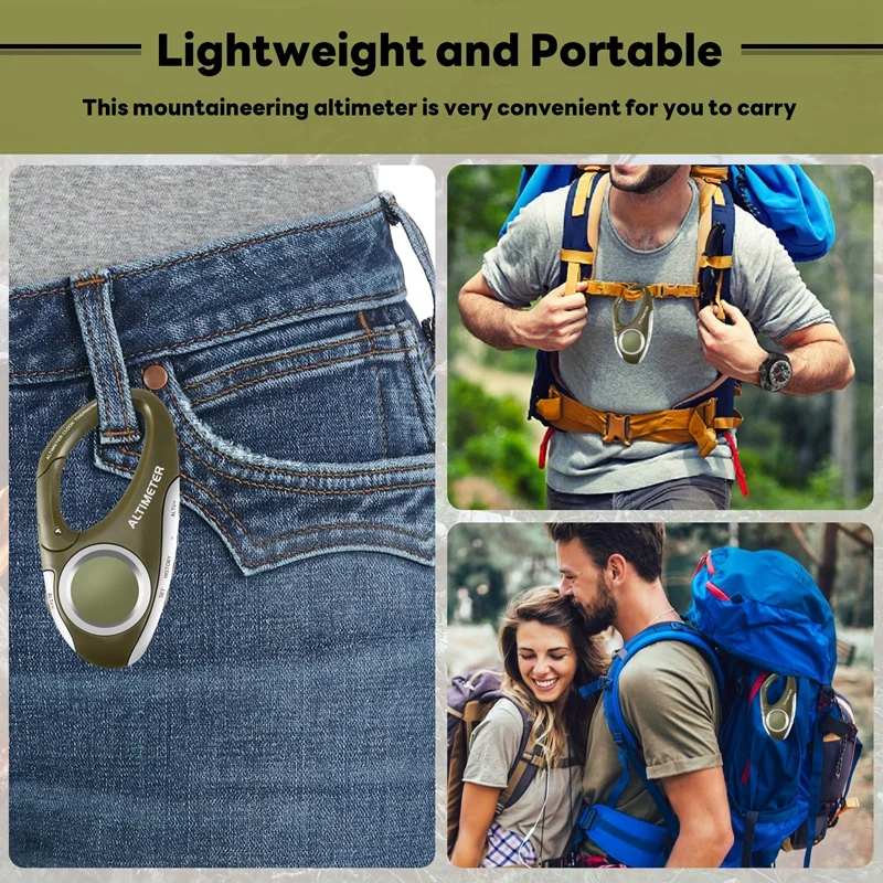 Электронный ручной термометр с высотомером и карабином