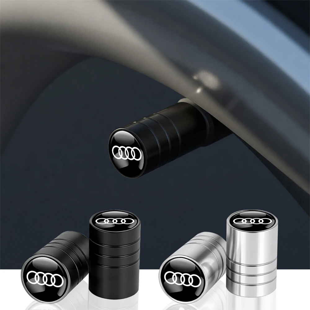 Фото Комплект из 4 колпачков для вентилей шин с эмблемой Audi Sline A3 C4 A5 A6 C7 A8 Q3 Q5 Q8 TT TTS S3 S4 Quattro RS A1 B8 B9 8P 8V 8L RS RS3 №1