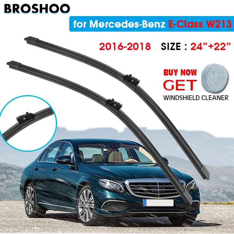

Car Wiper Blade For Mercedes-Benz E-Class W213 24"+22" 2016-2018 Auto Windscreen Windshield Wipers Blades Window Wash