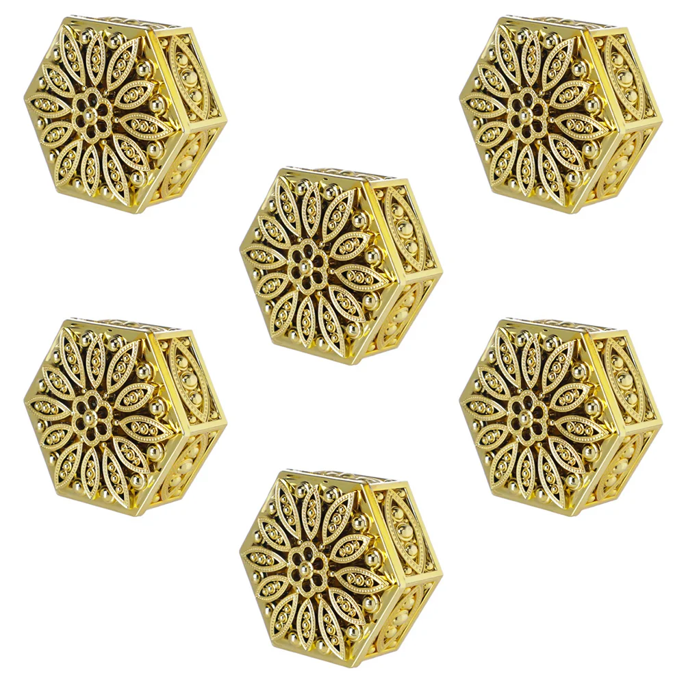 

6pcs Creative Hexagonal Hollow Candy Boxes Wedding Candy Boxes Gift Boxes