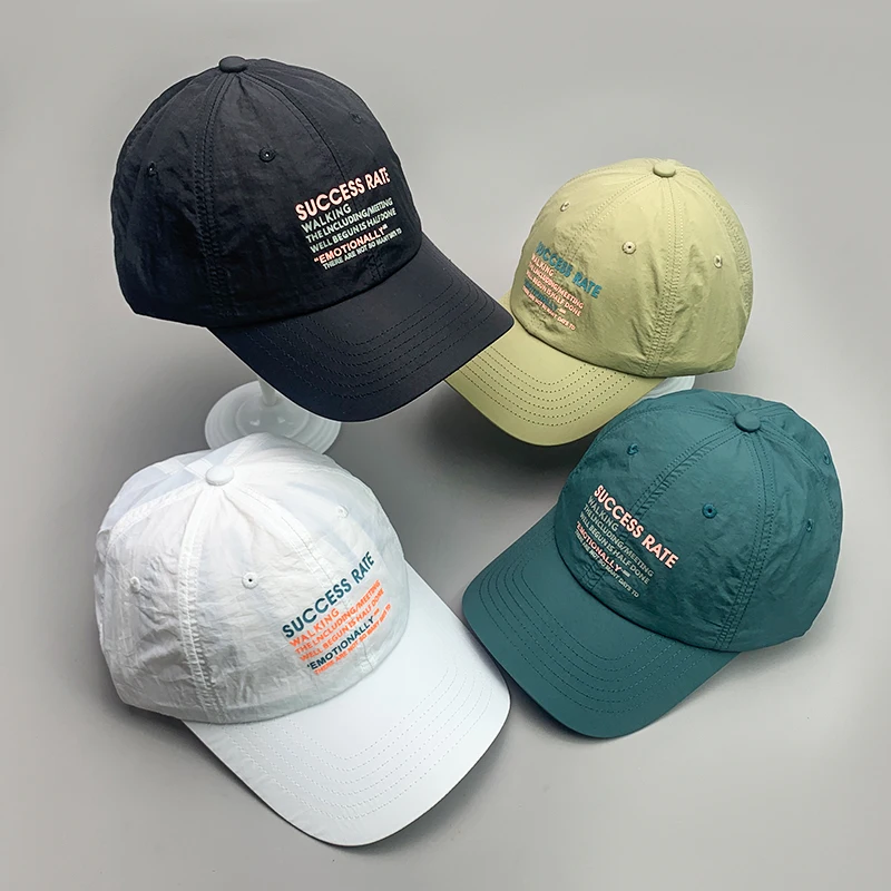 

New Outdoor Letter Quick-Dry Sport Men Women Baseball Hats Cotton Kpop Breathable Summer Street Unisex Fashion Soft Hip Hop Caps