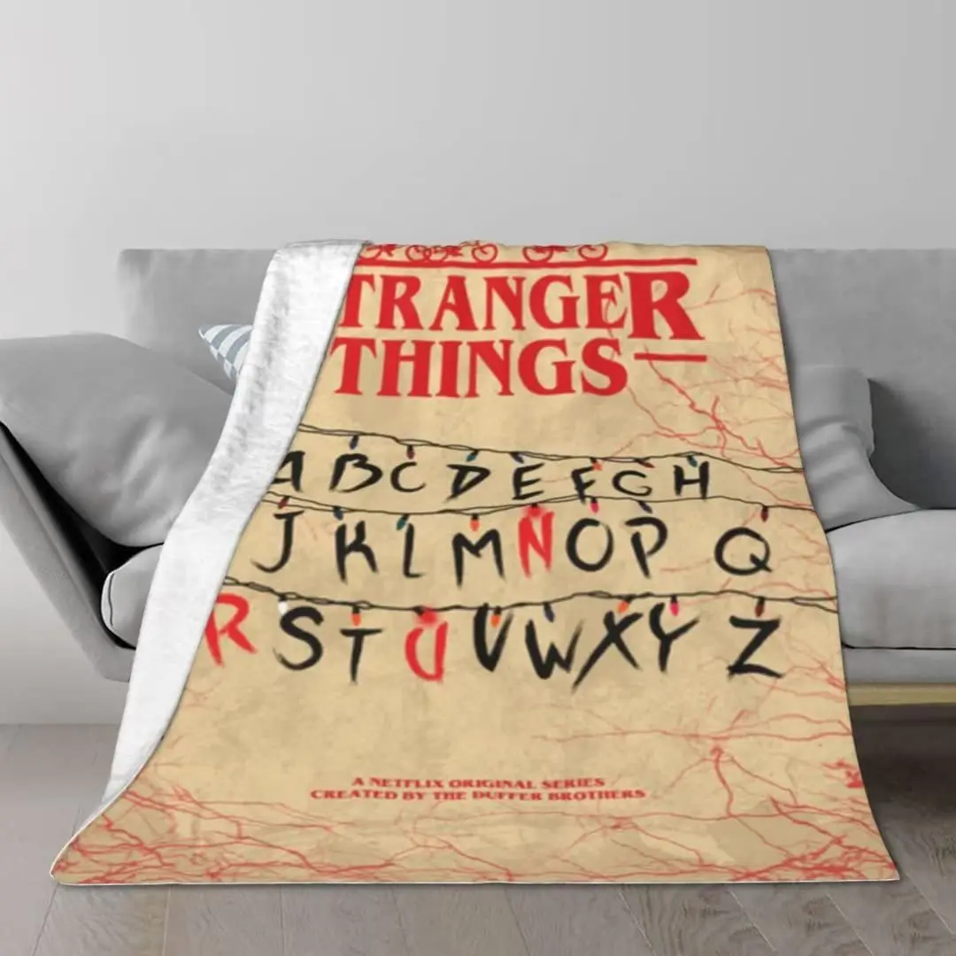 

Stranger Things Blanket Flannel Textile Decor Breathable Soft Throw Blanket for Bedding Office Quilt Hot Movie Eddie Munson