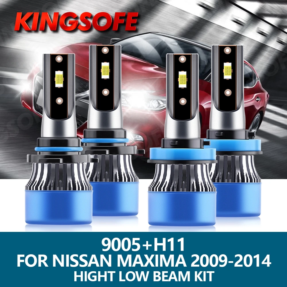 

KINGSOFE 9005 LED Headlight Car Light HB3 H11 20000Lm 110W CSP Chip 6500K Hight Low Beam Bulbs Kit For Nissan Maxima 2009-2014