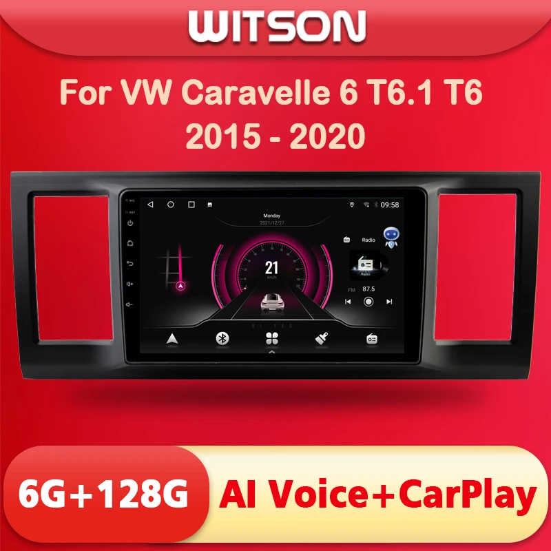 

WITSON Car Radio Android GPS FM MP3 Multimedia For VW Caravelle 6 T6.1 T6 2015 2016 2017 2018-2020 Wireless CarPlay 4G Modem