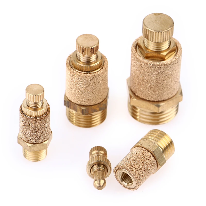 Пневматический латунный для глушителя выхлопного звука BSL M5 1/8 &quot1/4" 3/8 &quot1/2"