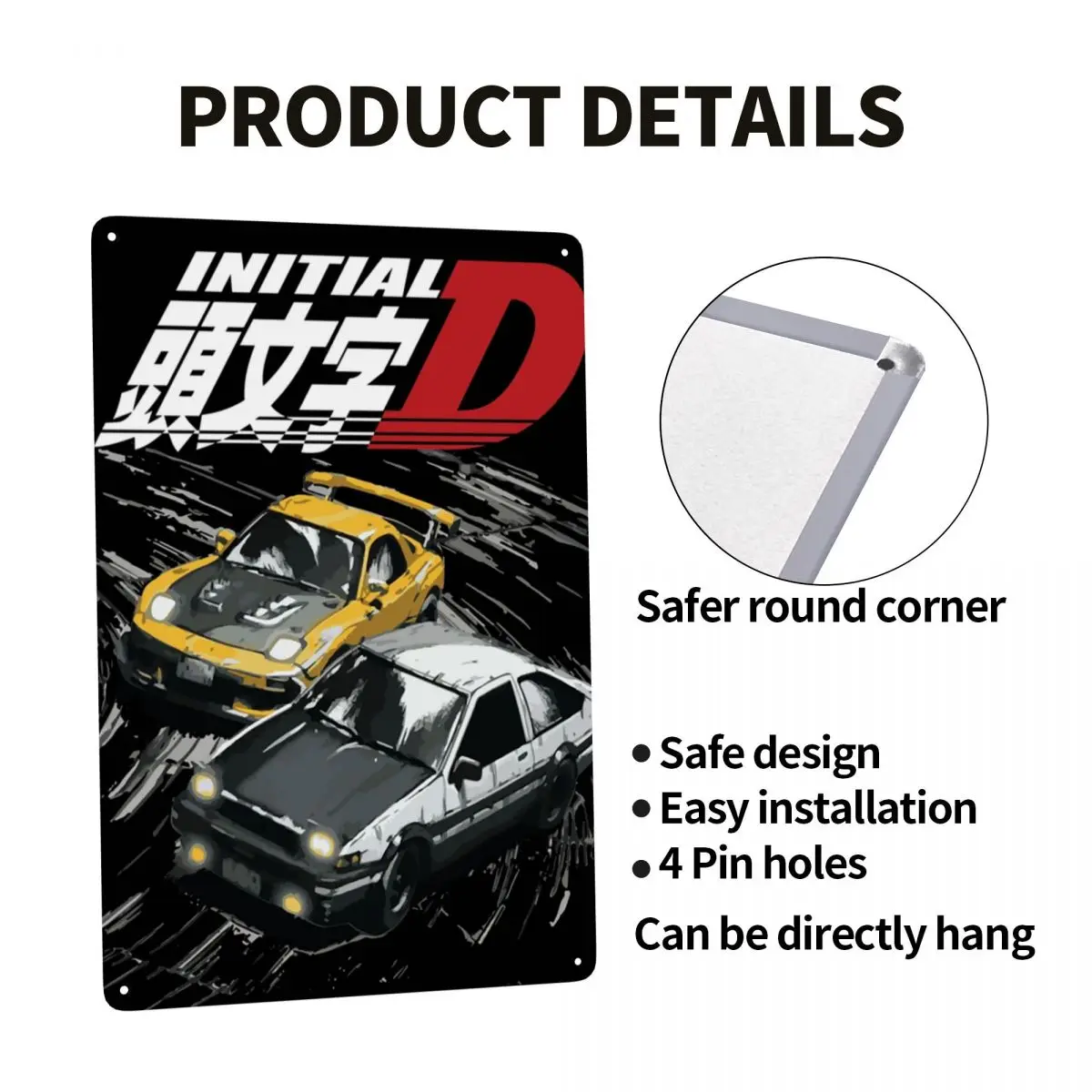 Оригинальная D Металлическая жестяная вывеска винтажная Гора Дрифт Гонки