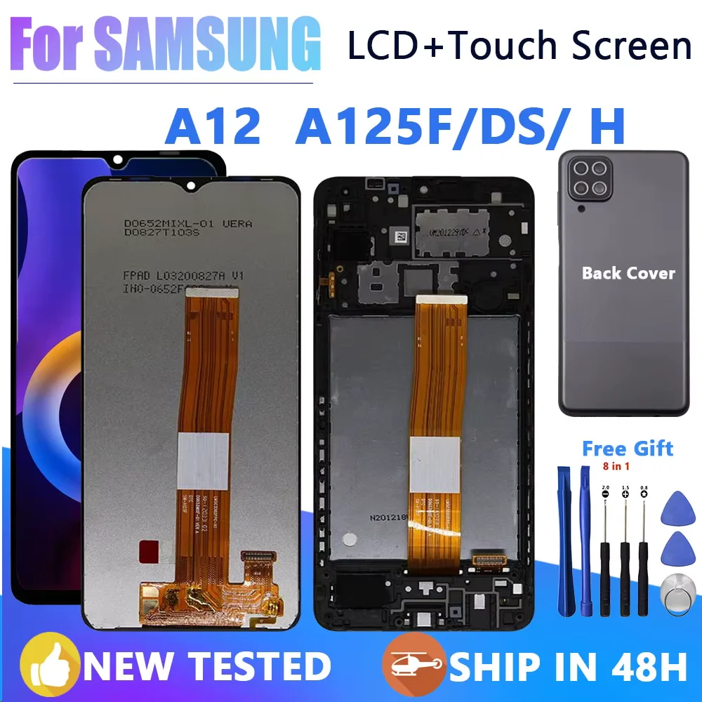 6 5-дюймовый дисплей A12 для Samsung Galaxy A125F ЖК-дисплей дигитайзер сенсорного экрана
