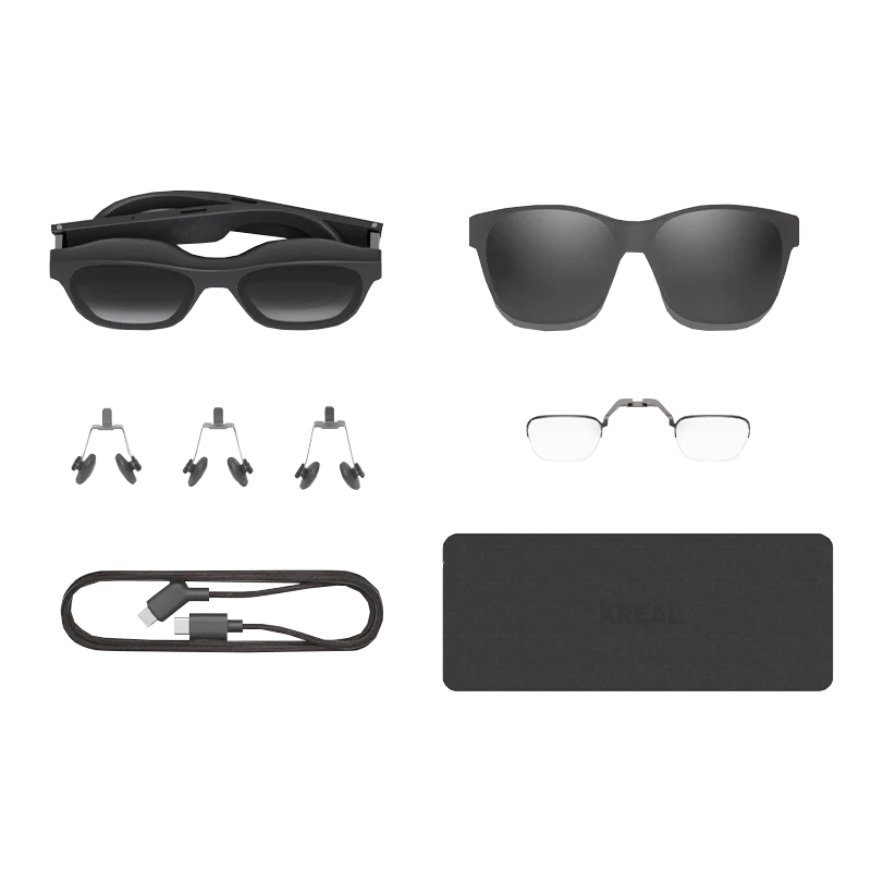 Фото Аксессуары для умных AR-очков XREAL Air/Air 2 Pro/Ultra/One: накладки на нос, кабель для передачи данных, оправа для очков с диоптриями, чехол для очков. №5