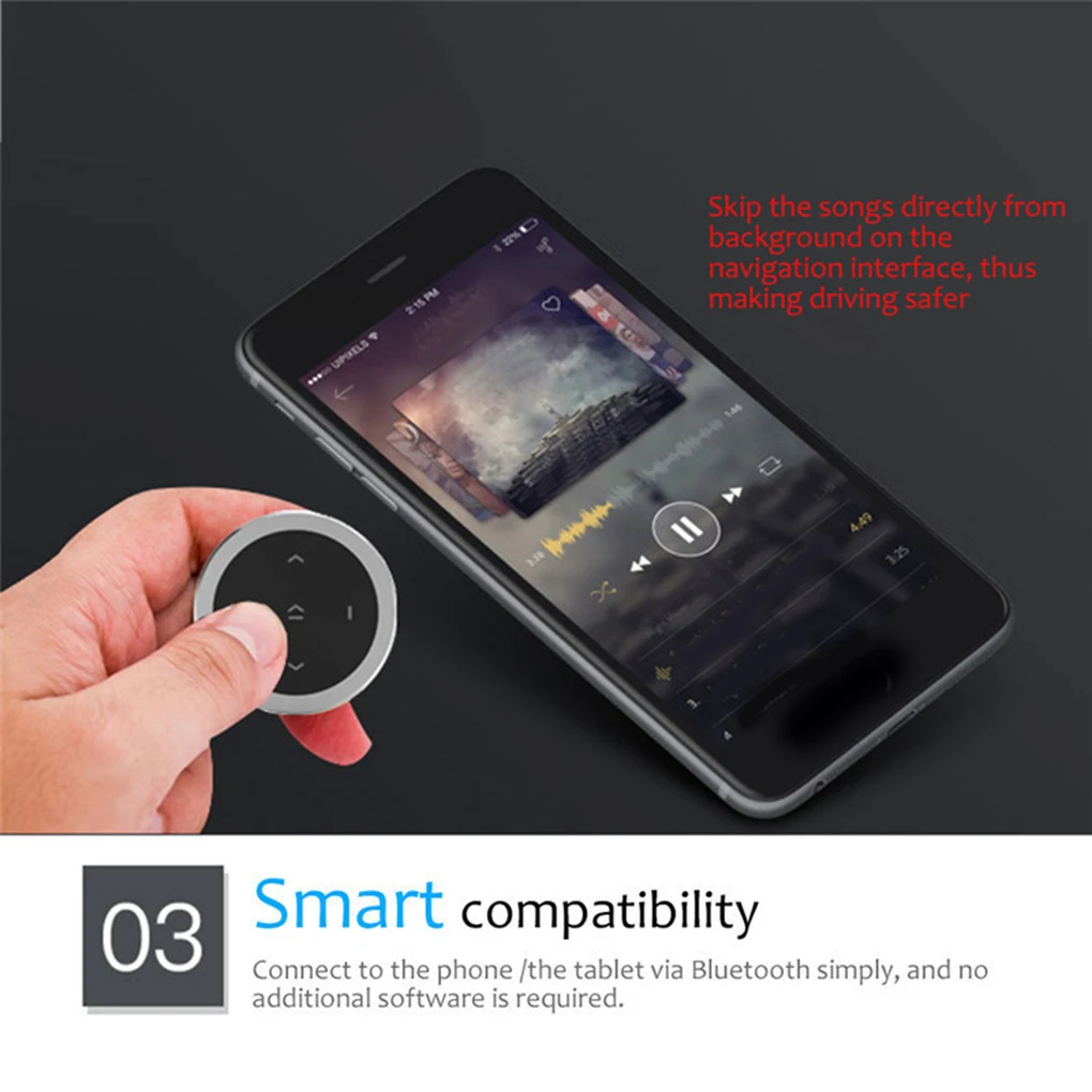 

Wireless Bluetooth Steering Car Wheel Remote Control Control Remote Control Camera Support For IOS Android