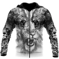 2021king lion 3d all over printed unisex shirts oversized hoodie fashion streetwear man sweatshirt man zipper ppp