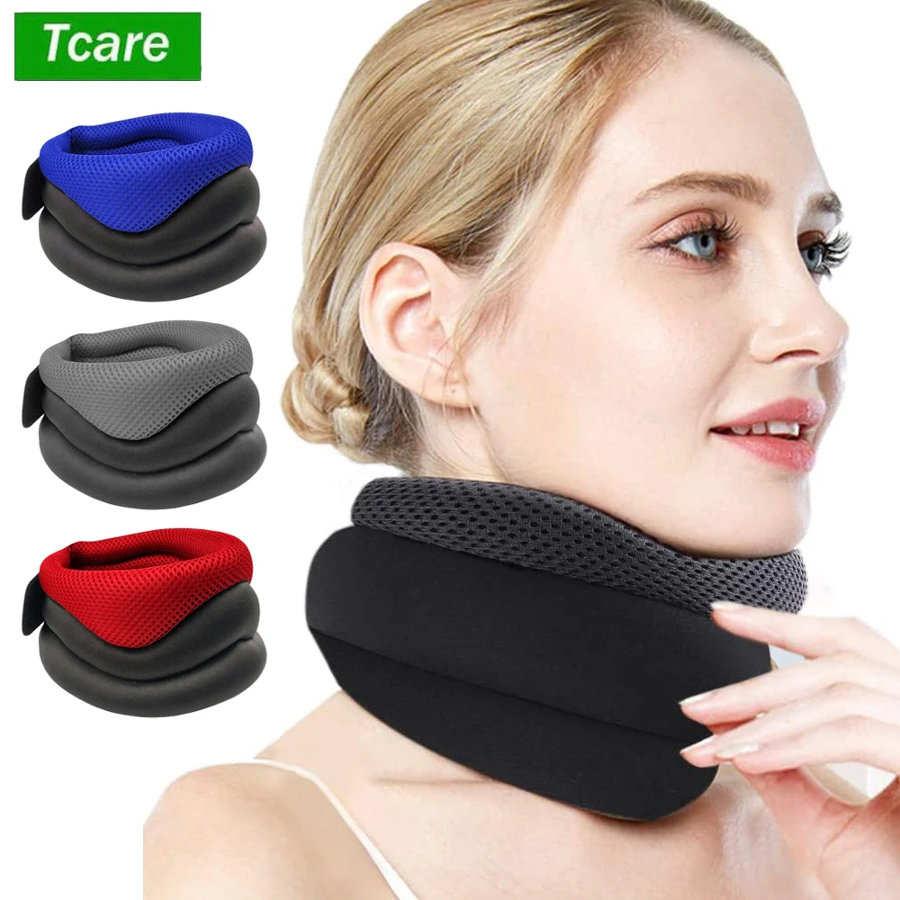 

Tcare Neck Support, Cervical Brace - Adjustable Cervical Collar Soft Durable Foam for Relieve Cervical Pain, Airplane Travel Nap