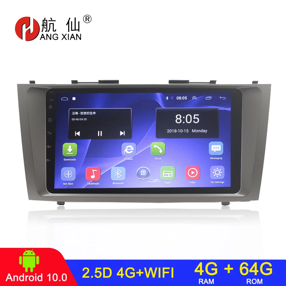 

4+64 2 din Android car radio for Toyota Camry 6 XV 40 50 2006 - 2011 Car Multimedia Video car stereo car radio bluetooth carplay