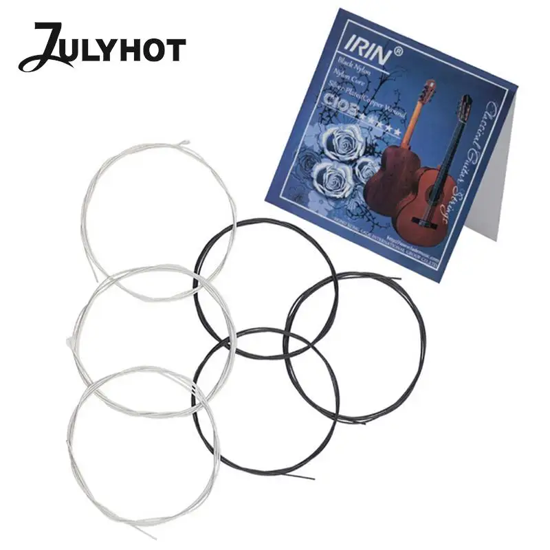 Набор сменных 6 струн для классической гитары из черного нейлонового волокна C101 |