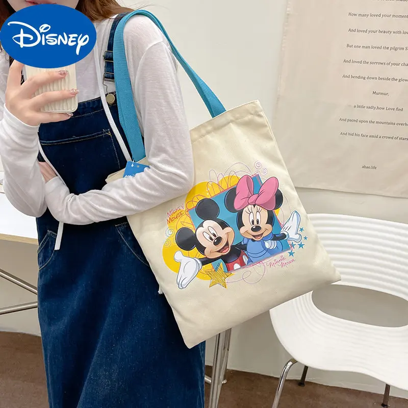 Disney Donald Duck Mickey Canvas Bag 2023 New Cartoon Leisure Student School Bag Shoulder Bag