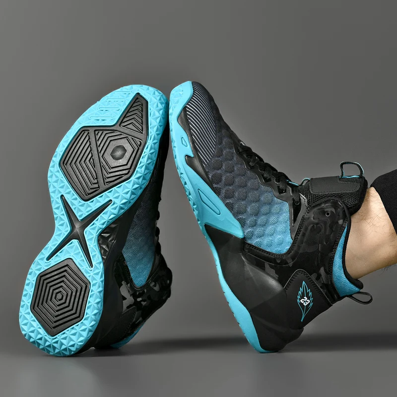 Men's Basketball Shoes Breathable Cushioning Sports Shoes Men Non-Slip Wearable Athletic Sneakers Court Basketball Sneakers Men