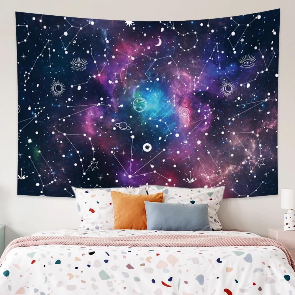 

Psychedelic Aesthetics Starry Bohemian Fantasy Mandala Tapestry Wall Hanging kawaii room decor Psychedelic Witchcraft Tapestry