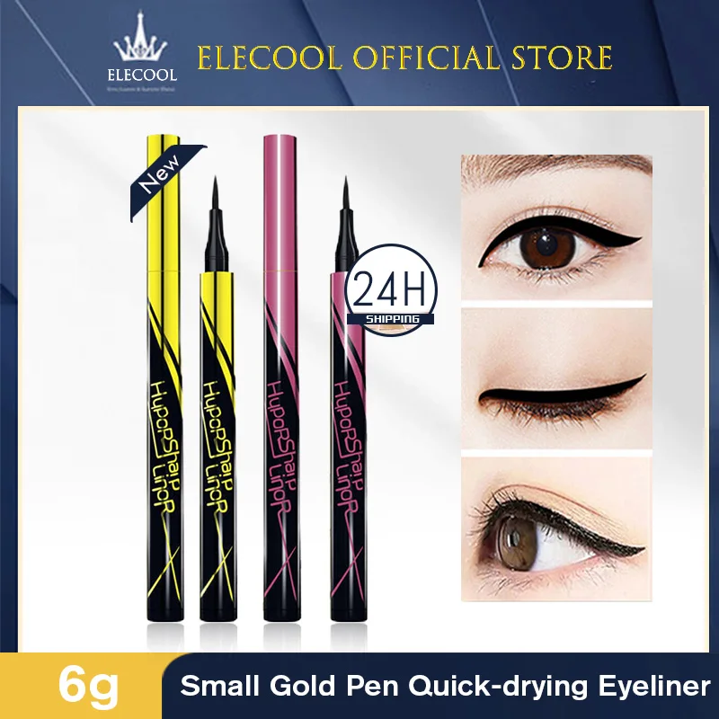 

1PC Small Gold Pen Quick-drying Eyeliner Waterproof Long-lasting Eyeliner Black/Brown Eyes Makeup Liquid Eyeliner Pencil
