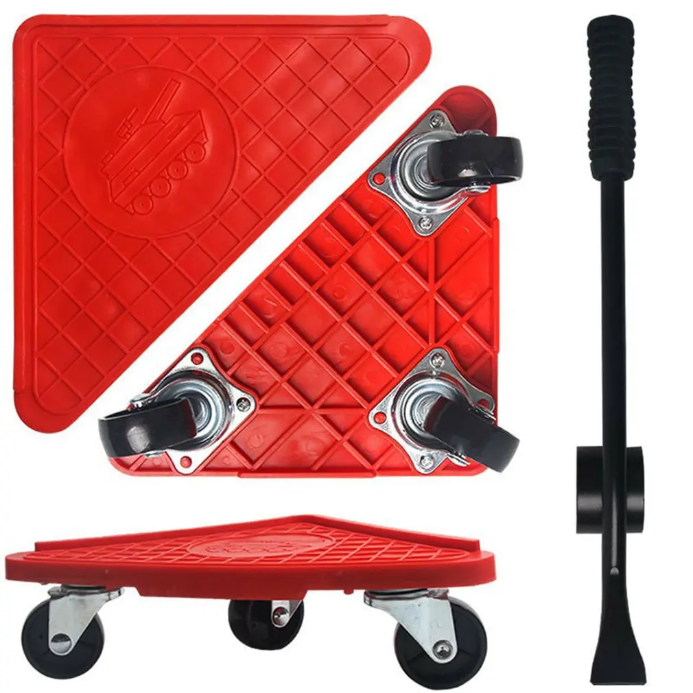 

Heavy Duty Furniture Mover Set Furniture Mover Tool Transport Lifter Heavy Stuffs Moving Wheel Roller Bar Hand Tools 5 Pcs Set