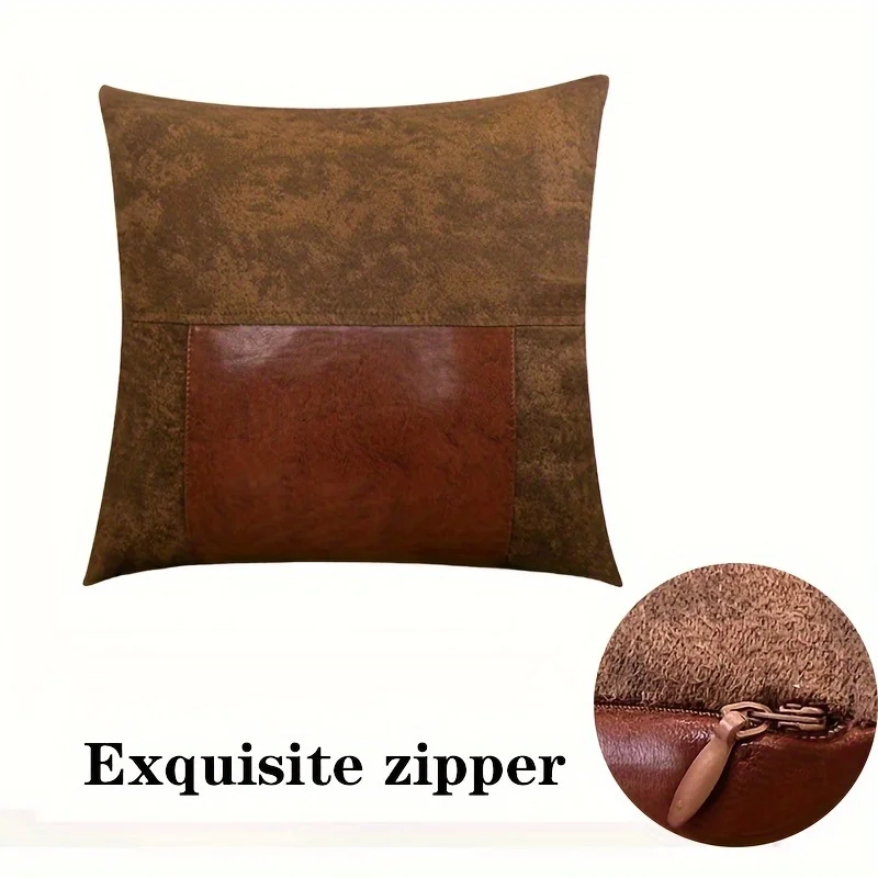 Наволочка Из Искусственной Кожи В Стиле Бохо Большой Квадратный Декоративный