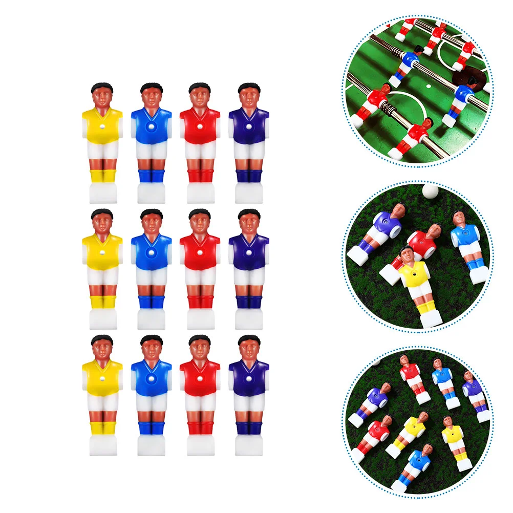 

12Pcs Foosball Athletes Dolls Tabletop Football Players Football Machine Parts Table Football Accessory