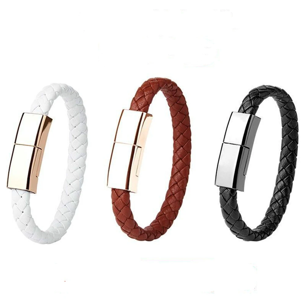 

20CM Bracelet USB Charging Cable Data Charging Cord for iPhone Plus X XR Xs Max for samsung HUAWEI xiaomi USB C Micro cable