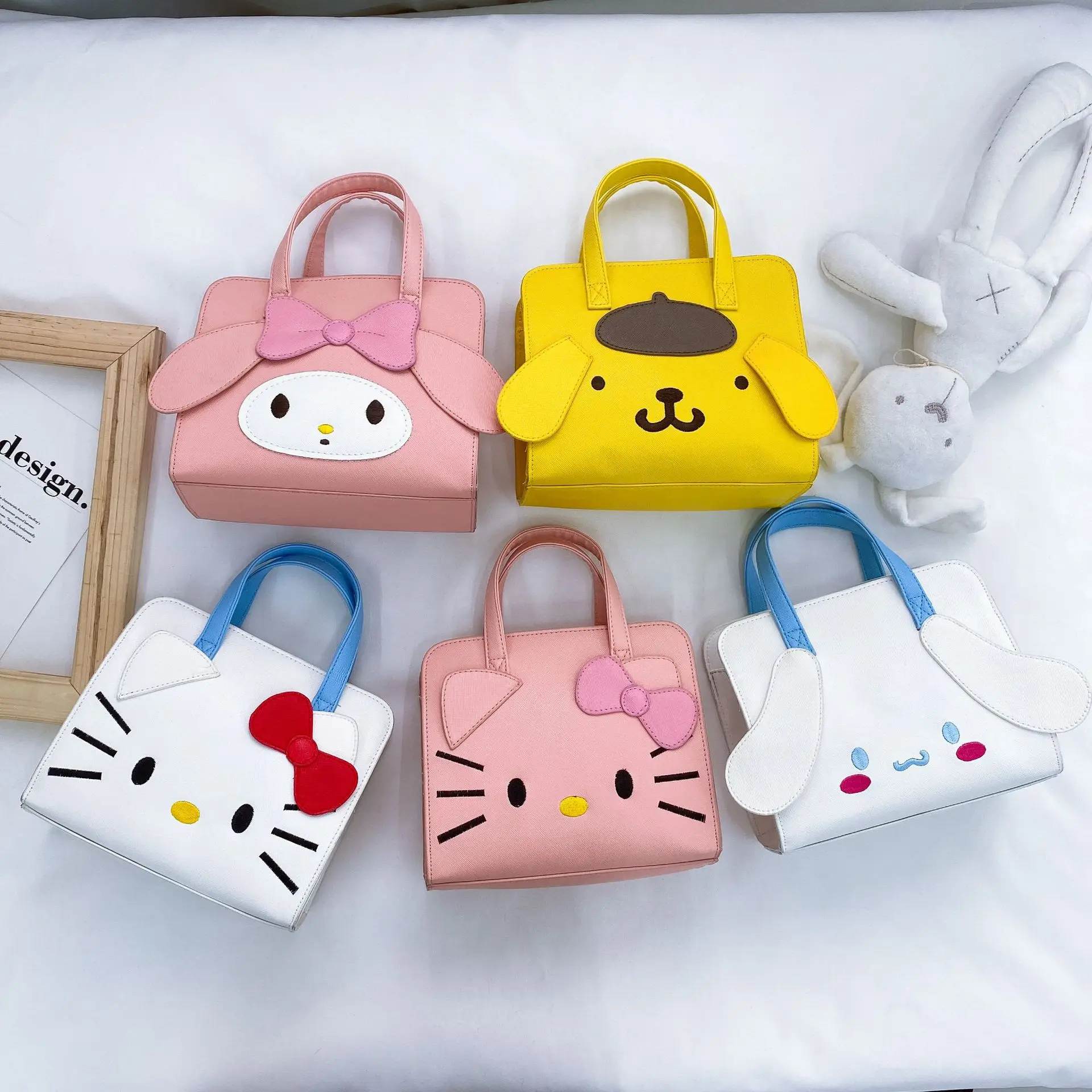 

Новинка милый Sanriod аниме Hellokittys Cinnamoroll Kuromi милая искусственная кожа Сумка через плечо кошелек для монет ручная сумка подарок