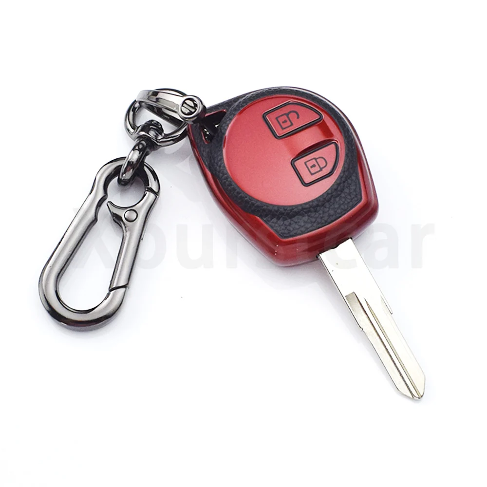 

Кожаный чехол из ТПУ для дистанционного ключа автомобиля, защитный чехол для брелока, 2 кнопки для Suzuki Celerio Liana Swift Splash Alto SX4 Vitara