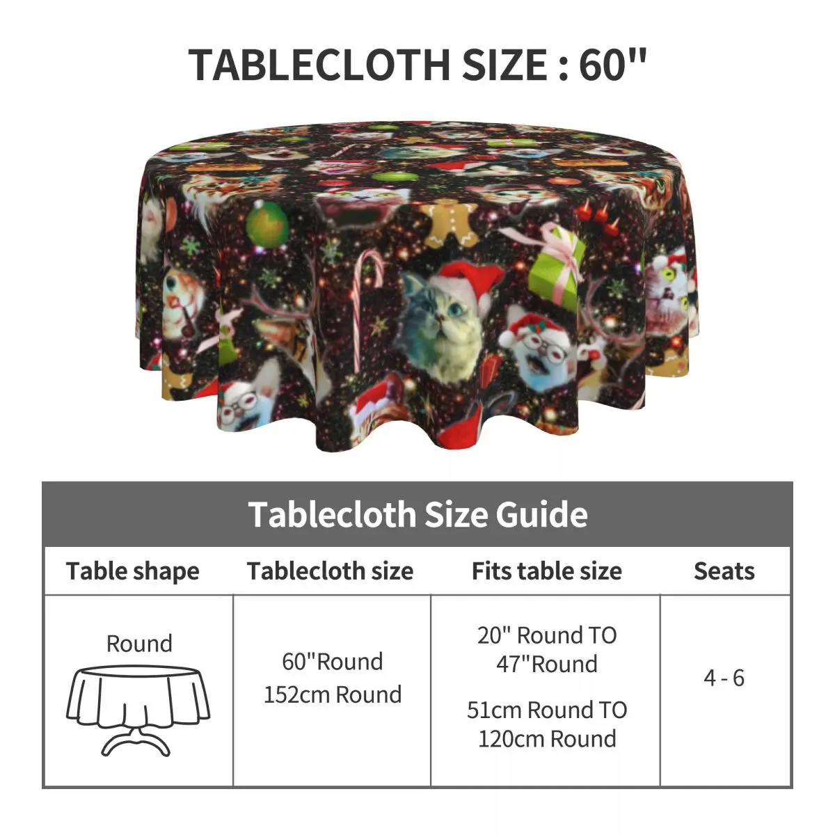 Праздничная скатерть с забавным котом защитное свадебное покрытие для стола
