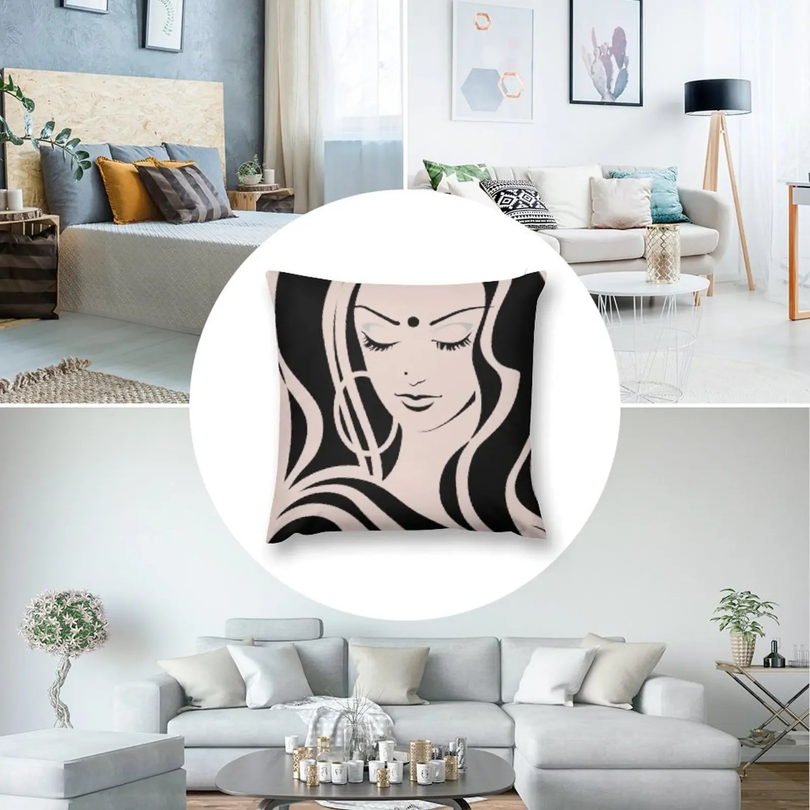 Дези девушка bindi Подушка Декор Подушки Плед Диван Рождественские принадлежности