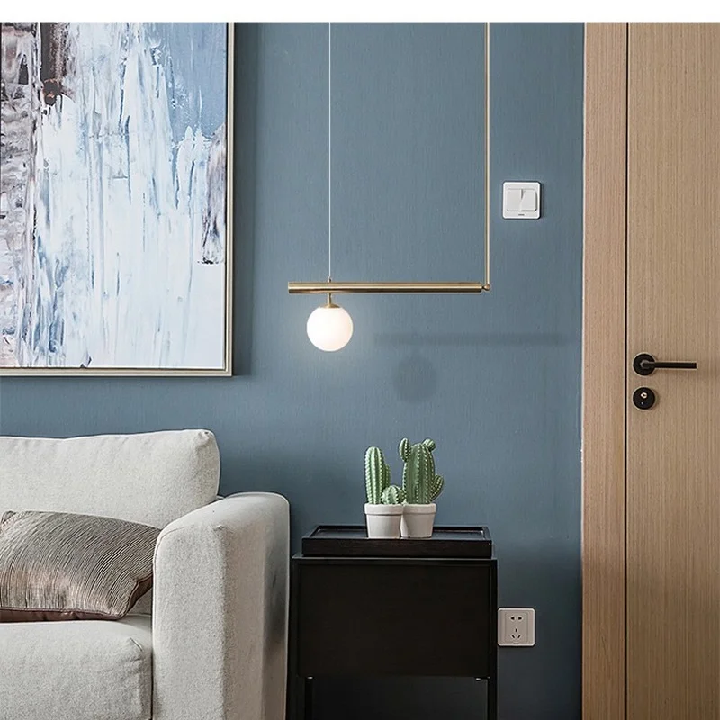 Современная дизайнерская Скандинавская Люстра для дома стеклянная лампа с